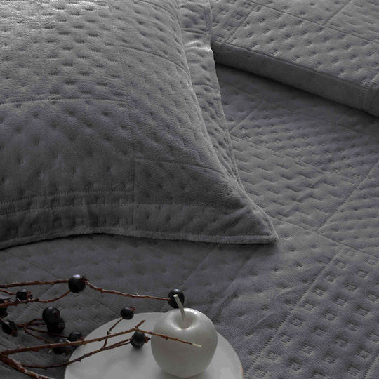Tac Paturi & Cuverturi Pat Set Super King Antracit 230x250cm 3 Bucăți