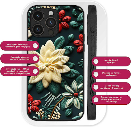 Sonique 3D Flower Series Case Oppo A60 Green