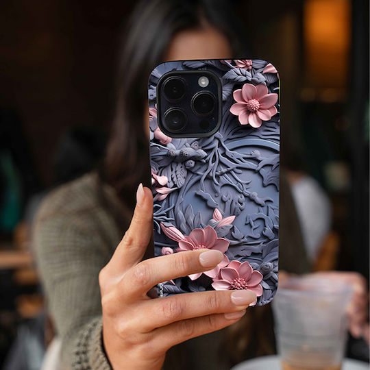 Sonique 3D Flower Series Калъф за Oppo Reno12 Pro 5G Розов 02