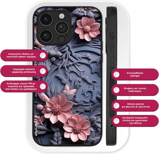 Sonique 3D Flower Series Калъф за Oppo Reno12 Pro 5G Розов 02