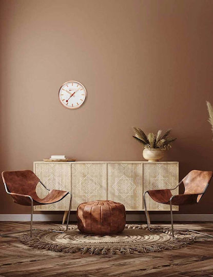 Mondaine Wall Clock Metallic Rose Gold Ø40cm