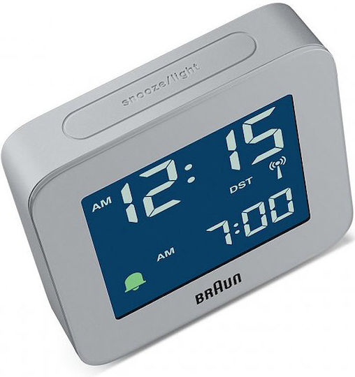 Braun Επιτραπέζιο Ψηφιακό Ρολόι με Ξυπνητήρι & Ραδιόφωνο Ασημί mid-34573