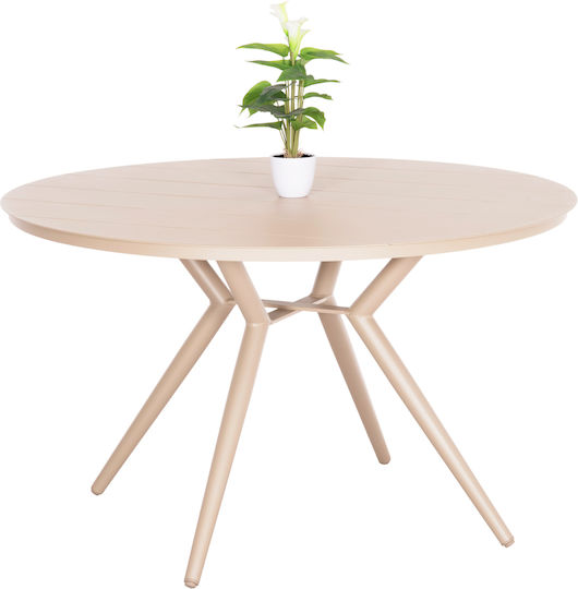 Tisch Stabil Higer Cappuccino 126x126x74cm