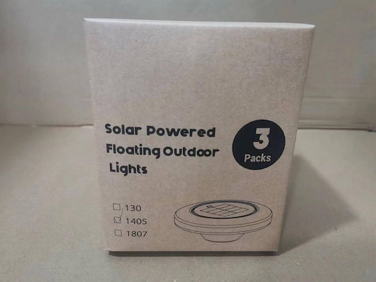 Set 3 Lămpi Solare de Podea Stradal RGB cu Fotocelulă și Telecomandă