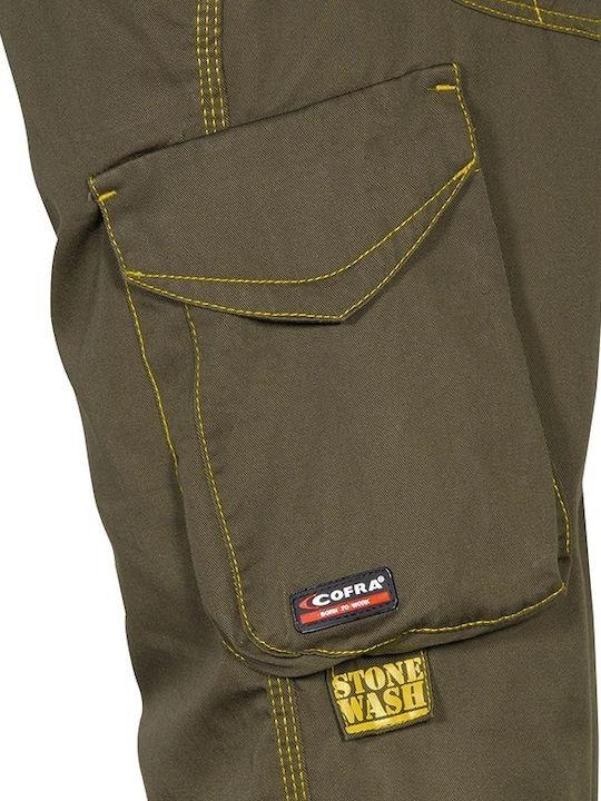 Cofra Drill Work Trousers Brown