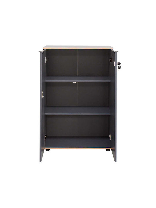 Cabinet De Birou Rio Din Lemn Cu Încuietoare Antracit 72x34x109cm