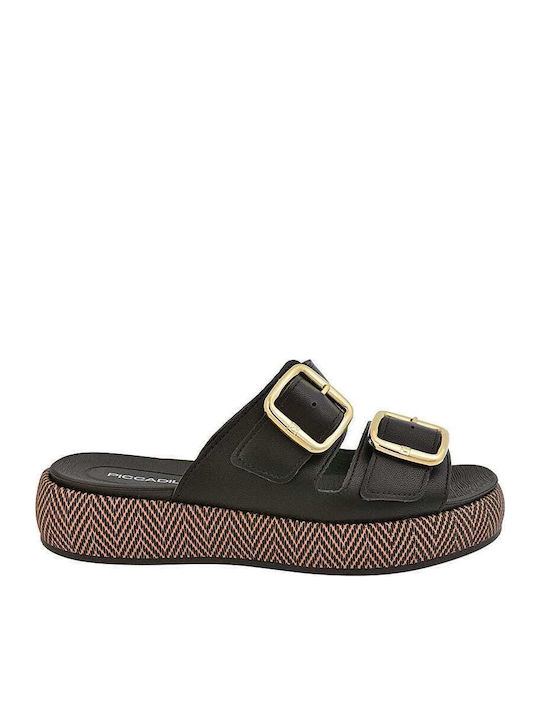 Flache Sandalen für Damen Anatomisch in Schwarz Farbe