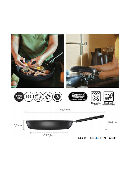 Fiskars Hard Face Aluminum Pan with Non-Stick Coating 30cm
