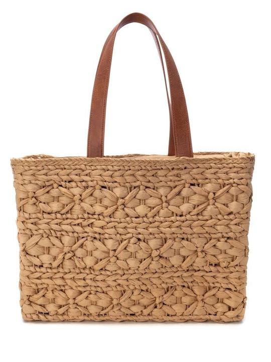 Straw Women's Bag Backpack Beige