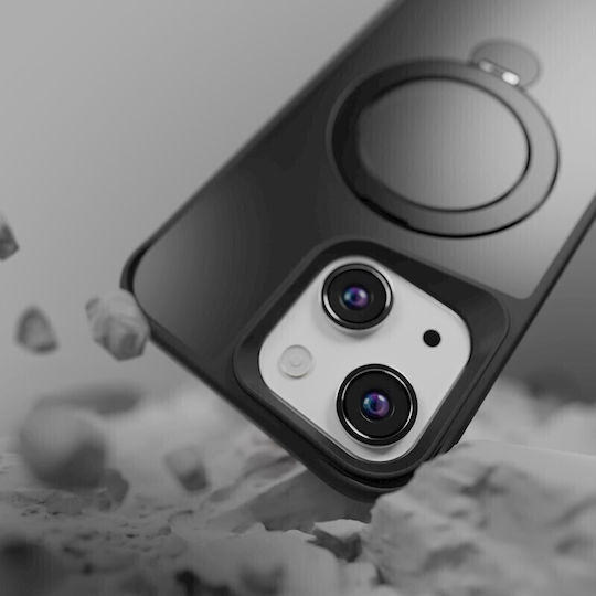 Etteri Umschlag Rückseite Silikon / Kunststoff Schwarz (iPhone 13)