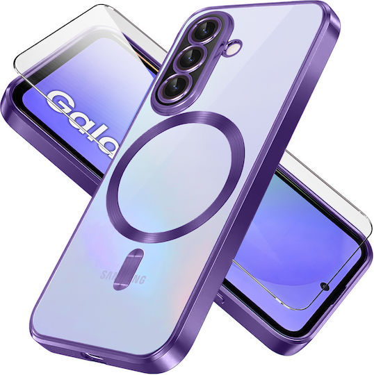 Θήκη Samsung Galaxy A36 Electro Magsafe Μωβ + Γυαλί Οθόνη