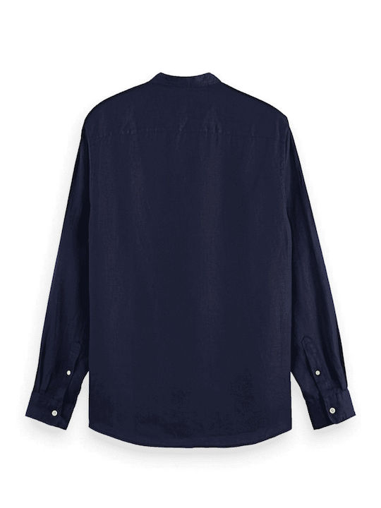 Scotch & Soda Core Λινό Πουκάμισο Μπλε Σκούρο