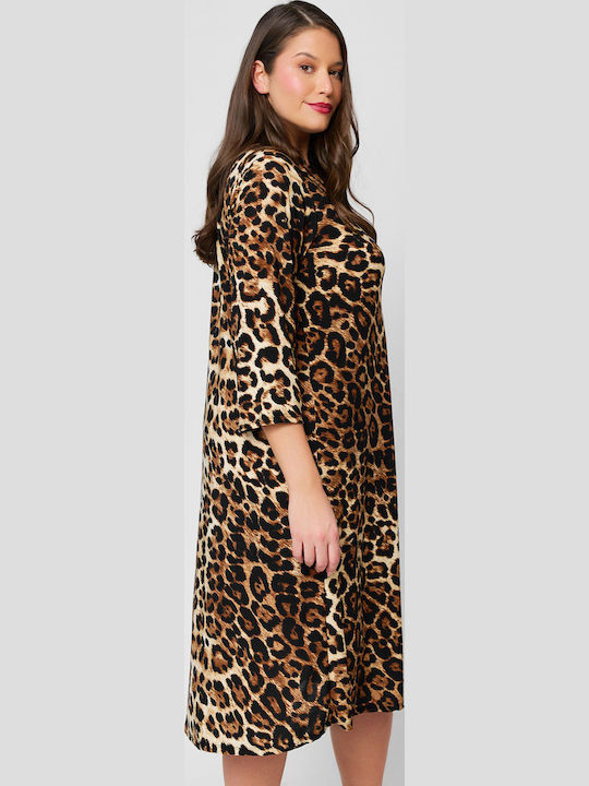Midi Φόρεμα Leopard
