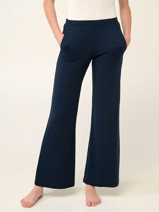 Dama Tesatura Pantaloni cu Elastic Verde