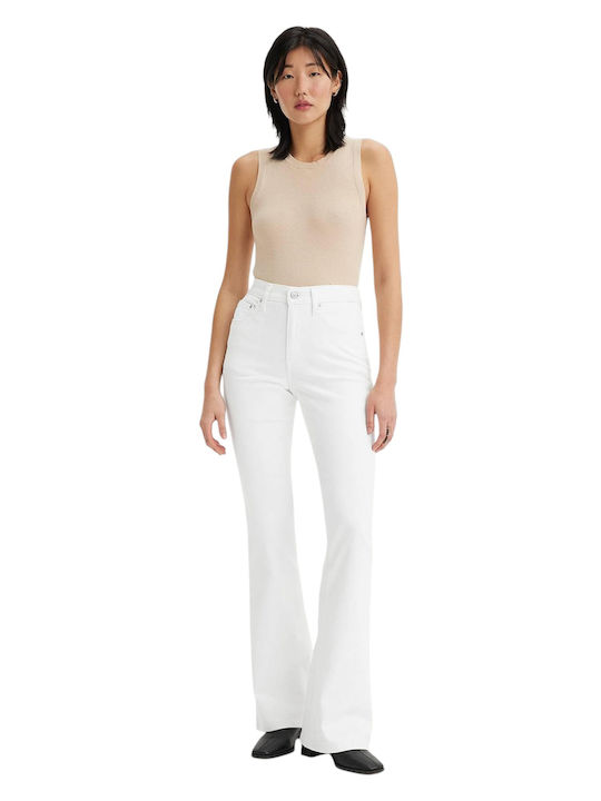 726 Women's Fabric Trousers Flared White