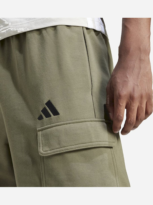 Essentials Feel Cozy French Terry Cargo Ανδρική Βερμούδα Cargo Πράσινη