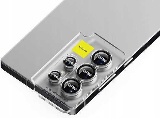 Spacecase Quickfit Camera Protection Tempered Glass Silver for the Samsung Galaxy S25 Ultra