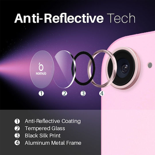 Schutz Kameraschutz Gehärtetes Glas Pink für das Apple iPhone 16e