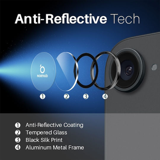 Schutz Kameraschutz Gehärtetes Glas Black für das Apple iPhone 16e