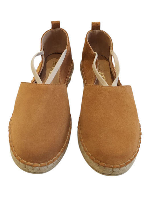 Women's Suede Espadrilles Tabac Brown