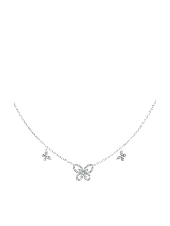 Guess Halskette mit Design Schmetterling aus Stahl