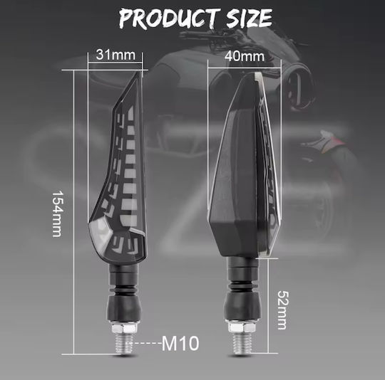 A&c Motorcycle Flash Knife Led 2pcs 1266-30
