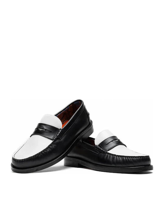 Leder Herren Mokassins in Schwarz Farbe