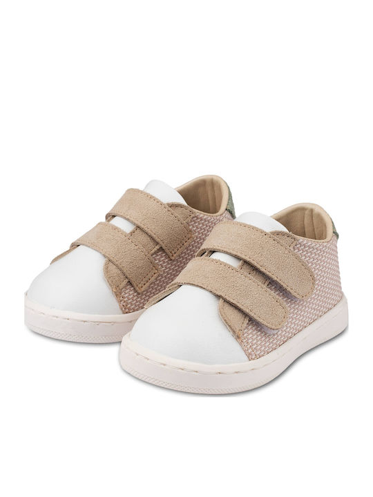 Babywalker Beige Baptism Leather Sneakers
