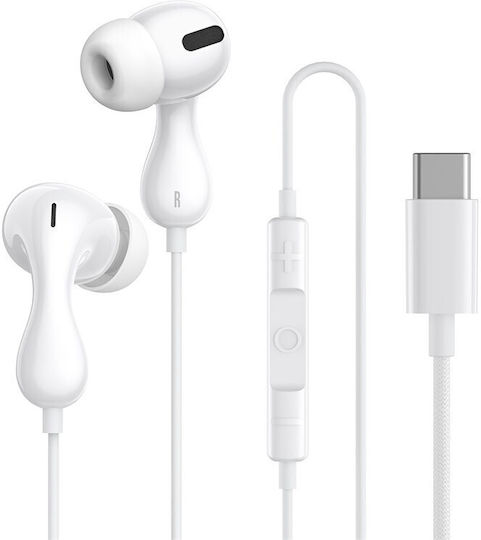 Baseus Encok CZ20 In-ear Handsfree Headphones with Connector USB-C White