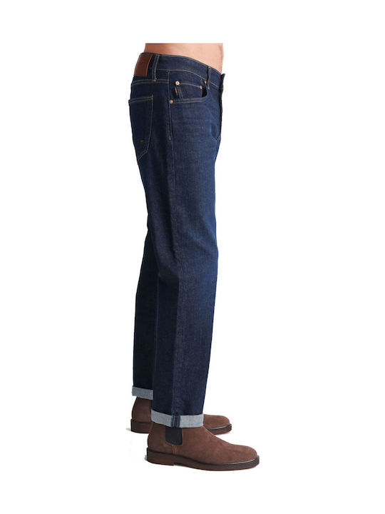 Hardy Men's Jeans Pants Elastic with Regular Straight Fit Blue
