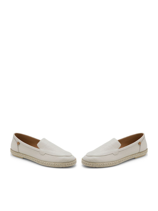 Women's Leather Espadrilles Beige