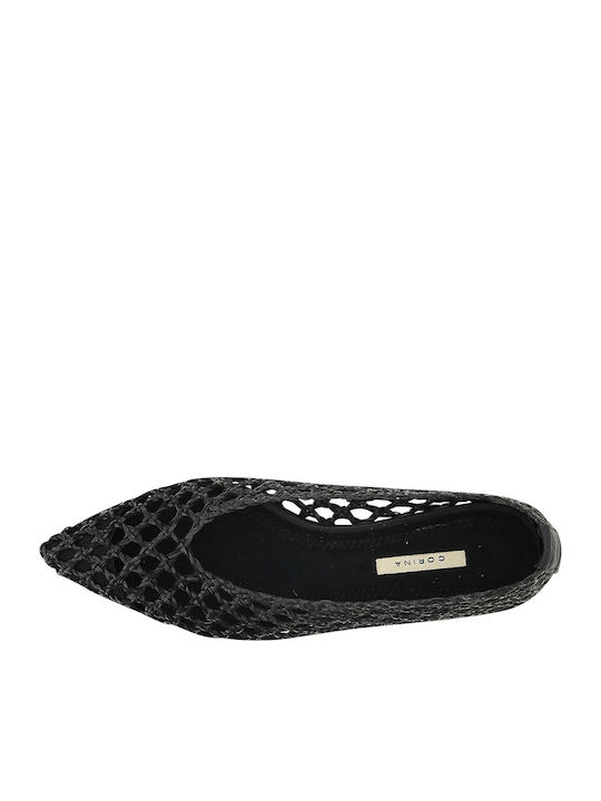 Leather Ballerinas Black