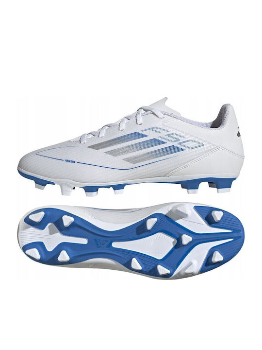 adidas F50 Club Fußballschuhe mit Stollen Weiß
