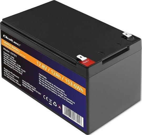 Qoltec Μπαταρία Φωτοβολταϊκών Λιθίου 12.8V 12Ah (53701)
