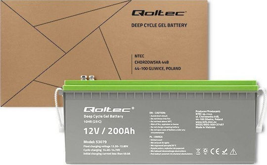 Qoltec Baterie Fotovoltaică AGA Ciclu adânc 12V 200Ah (53079)