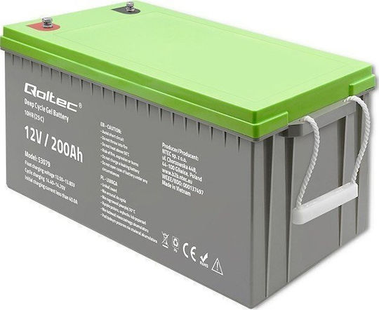 Qoltec Baterie Fotovoltaică AGA Ciclu adânc 12V 200Ah (53079)