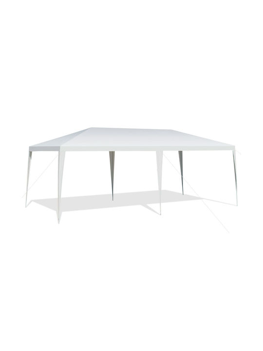Costway Беседка Градина Бял 3x6м