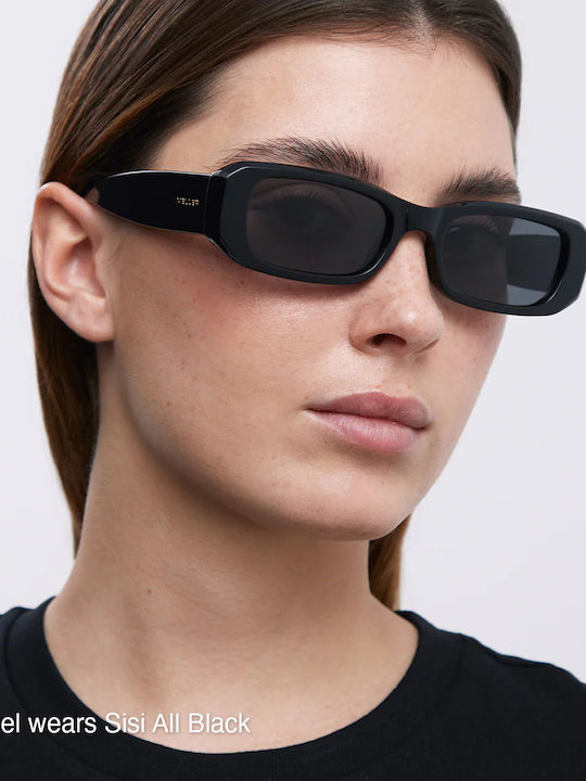 Meller Sisi Unisex Sunglasses with Brown Tartaruga Plastic Frame and Black Polarized Lens SIS-TIGCAR