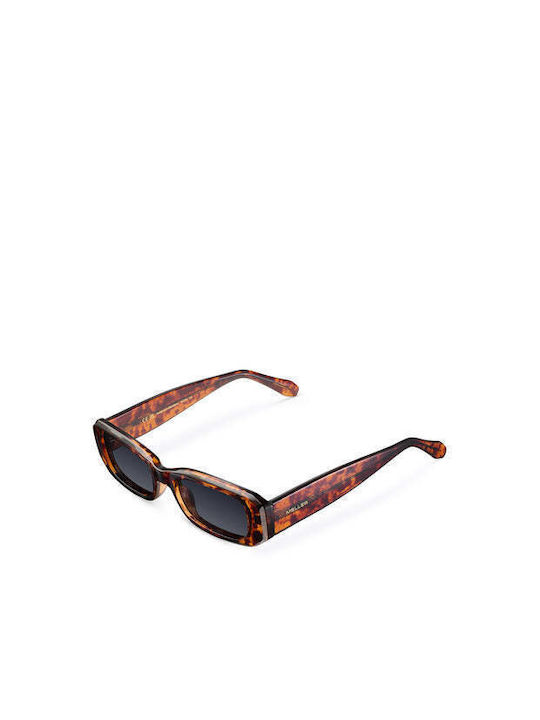 Meller Sisi Unisex Sunglasses with Brown Tartaruga Plastic Frame and Black Polarized Lens SIS-TIGCAR