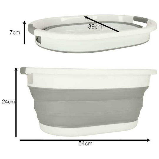 Pliere Lavoar Dreptunghiular 54x39x24cm. Silicon Capacitate 25lt Alb
