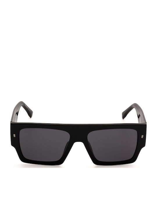 Dsquared2 Men's Sunglasses with Black Plastic Frame and Black Lens