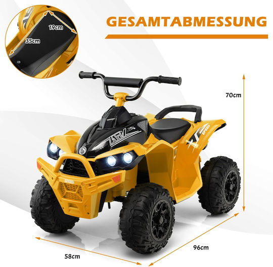 Παιδική Γουρούνα Ηλεκτροκίνητη 12 Volt Κίτρινη για 3+ ετών