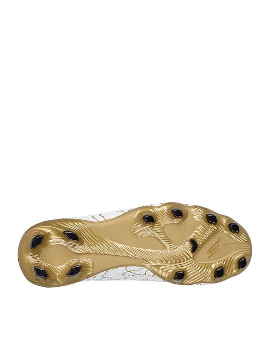 Youth Kids Molded Soccer Shoes with Sock White / Gold