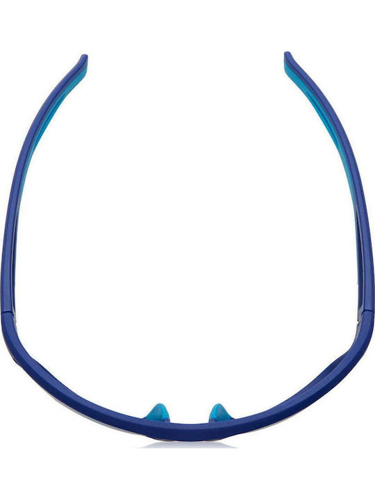 Polaroid Unisex Sunglasses with Blue Horn-Rimmed Frame and Blue Mirror Lens PLD7028/S PJP/5X