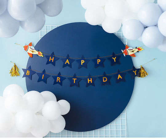 PartyDeco Happy Birthday Γιρλάντα για Party 250εκ.