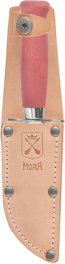 Morakniv Scout 39 Pink Knife in Leather Sheath