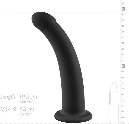 No Parts Ρεαλιστικό Dildo με Βεντούζα Μαύρο 19cm