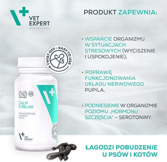 VetExpert Calm & Relax Πολυβιταμίνες Σκύλου σε Δισκία 30 tabs για Διαχείριση Άγχους & Στρες