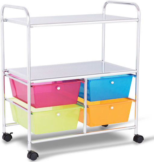 Costway Kleine Aufbewahrungsmöbel Schubladen M58.5xP37xH75cm