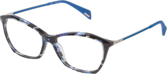 Police Weiblich Brillenrahmen Schmetterling Blau VPL840 06RJ